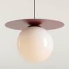 Lampa wisząca molekułowa Loop 1125G15_L Aldex bańki szklana czerwona