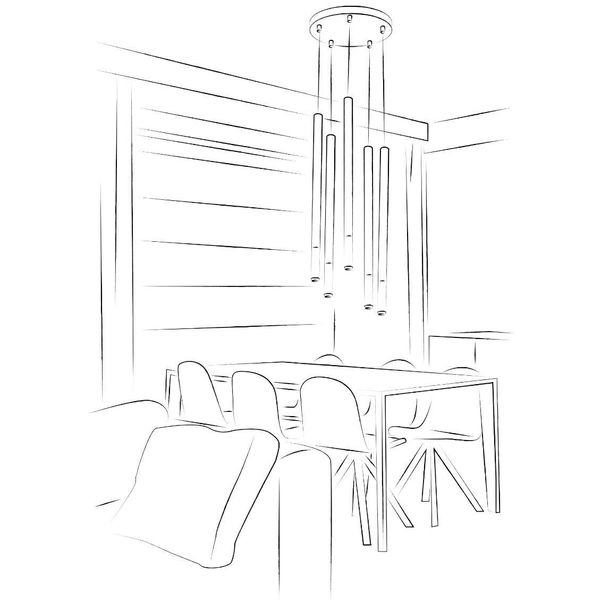 Wisząca LAMPA modernistyczna SOPEL DUE 33237 Sigma metalowa OPRAWA kaskada ZWIS tuby sople czarne złote