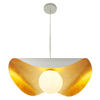 Jadalniana lampa wisząca ENZO ST-F22020601-D80 white kula biały złoty