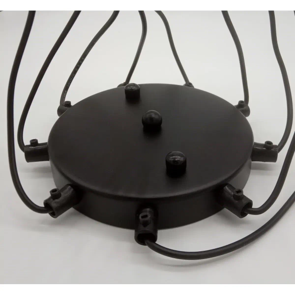 Żyrandol podwieszany do salonu Linea XT005-9P Step pająk czarny