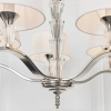 Lampa wisząca z abażurkami Fiennes FIENNES-5NI na łańcuchu chrom biały