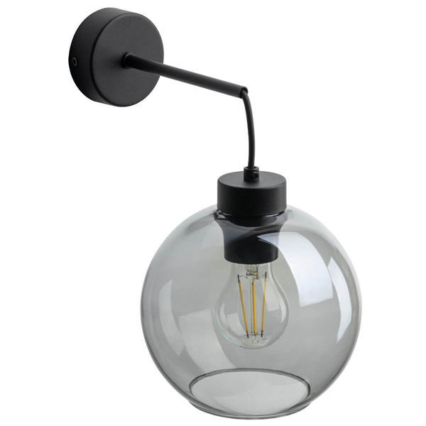 Naścienna lampa do sypialni Cubus 10243 loftowa czarna grafitowa