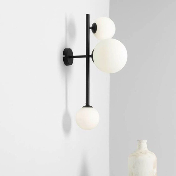 Loftowy kinkiet DIONE 1092Y1 Aldex szklane kule lampa ścienna czarna