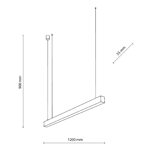 Liniowa wisząca lampa nad stół Luxe 18079 LED W 4000K biały