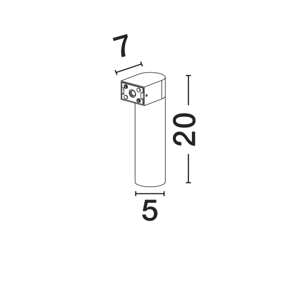 Ścienna lampa na taras JASTELA LE75243 LED 5W 3000K IP65 rdzawa