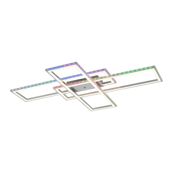 Sterowana lampa sufitowa FELIX srebrna 14637-55 2xLED 50W 2700-5000K RGB