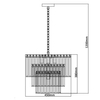 LAMPA wisząca VETRO LP-2910/5P Light prestige kryształowa OPRAWA zwis na łańcuchu crystal glamour chrom przezroczysty