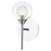 Ścienna lampa Zeke ZEK0750 Dar Lighting kulisty klosz szklany chrom