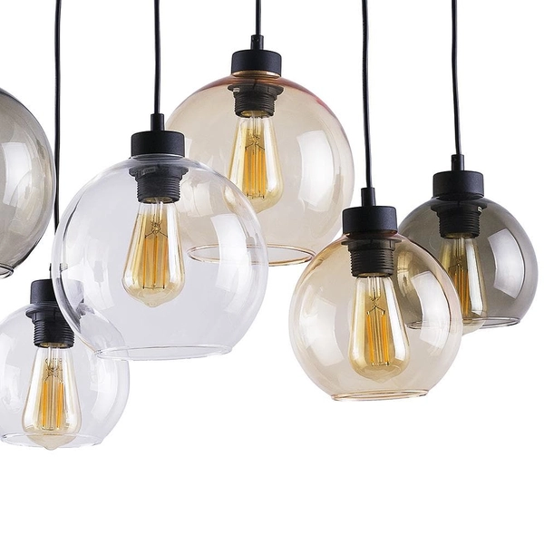 Lampa wisząca molekuły Cubus 2164 TK Lighting loftowa szklana czarna
