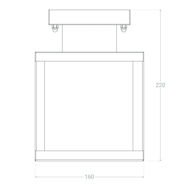 Sufitowa lampa zewnętrzna Gardena Moderno ABR-KZKP-E27 Abruzzo IP44 czarny