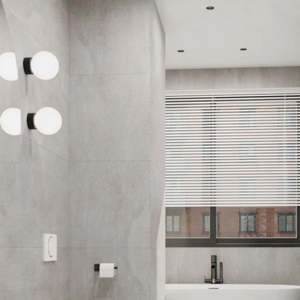 Ścienna lampa biała czarna do łazienki MODERN BALL LED 9W 3000K kulista sufitowa 47000-M930-PW-00-12