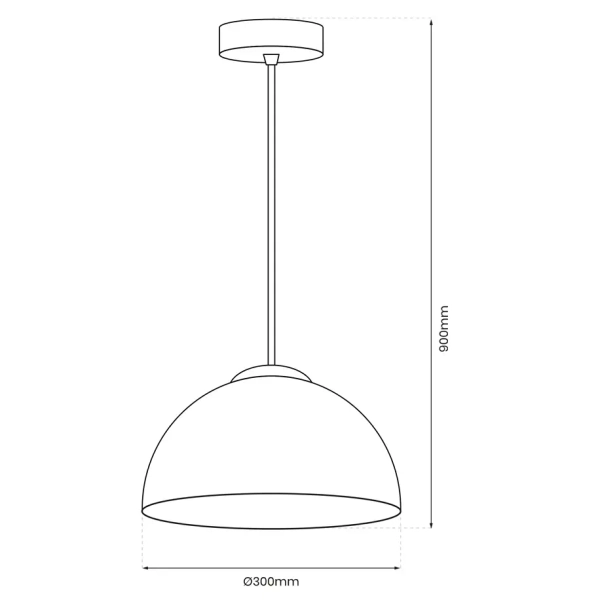 Kopułowa wisząca lampa GAMMA BLACK MLP1063 do jadalni czarny