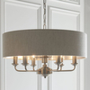 Wisząca lampa do salonu Highclere 94357 Endon na łańcuchu beż chrom