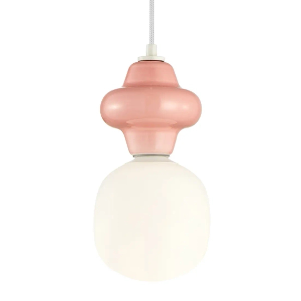Nowoczesna lampa wisząca Latera PND-94331-1S-PK do jadalni różowy