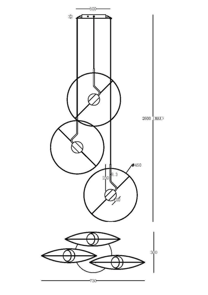 Wisząca lampa Reflex MOD154PL-L6W3K1 Maytoni LED 40W 3000K nad stół biała