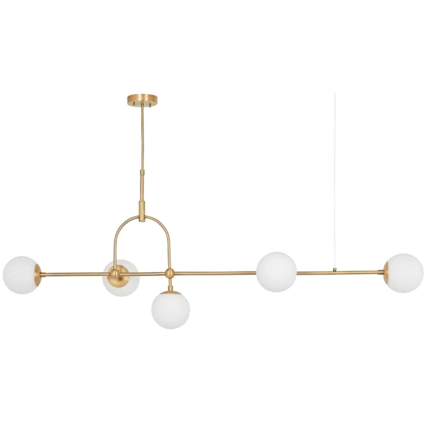 Lampa wisząca L&-191893 Light& art deco kule szklane mosiądz biały