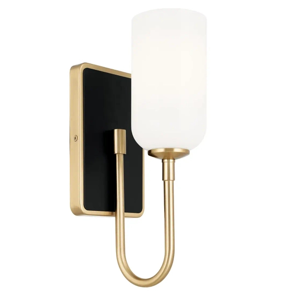 Nowoczesna lampa ścienna Solia KL-SOLIA-1W-CPZB do łazienki IP44 mosiądz