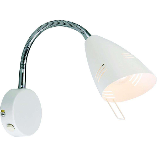 Regulowana LAMPA ścienna VEJLE 197612 Markslojd metalowa OPRAWA kinkiet na peszlu biały