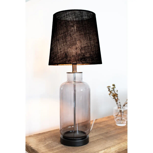 Naturalna lampka nocna Costero 108696 Markslojd szklana eko czarna