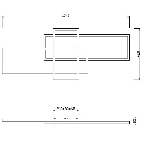 LAMPA sufitowa THIAGO 652610342 Trio geometryczna OPRAWA ramki LED RGB 36W 3000K - 6000K metalowe grafitowe
