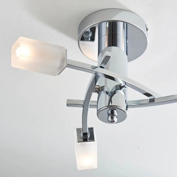 Sufitowa lampa szklana Havana 146-3CH chrom przezroczysty