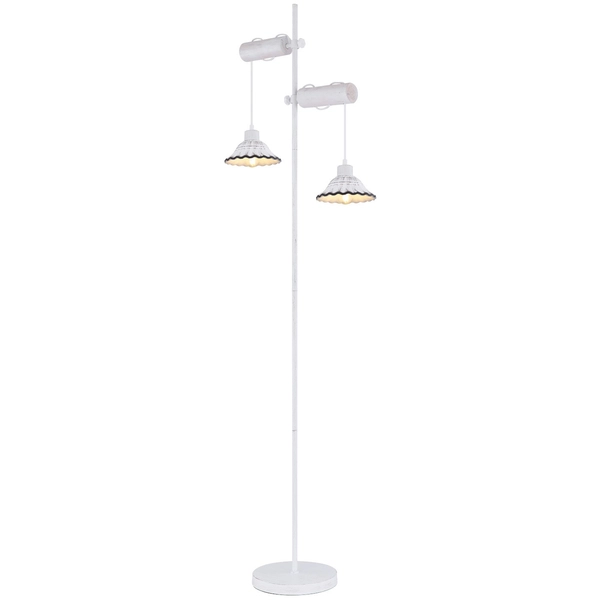 Lampa podłogowa JOWITA 54050-2S stojąca kopuły białe