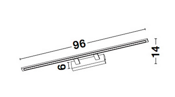Minimalistyczny kinkiet Inirida do łazienki LED 30W 3000K biały