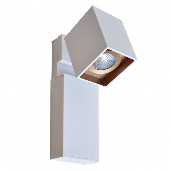 Kinkiet LAMPA ścienna ARAVENA WLB073/5W 4000K WH+GO Italux metalowa OPRAWA LED 5W regulowany reflektorek biały