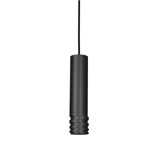 Minimalistyczna lampa wisząca Locus czarna metalowa