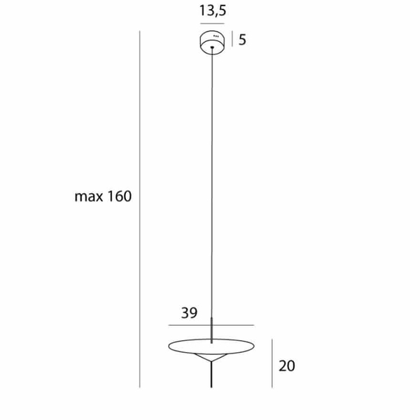 Wisząca lampa Cone P0555 LED 37W 3000K metalowa czarna