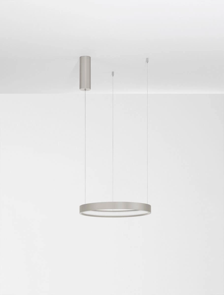 Okrągła lampa wisząca ZACAPU LE42792 LED 30W 3000K do biura srebrna