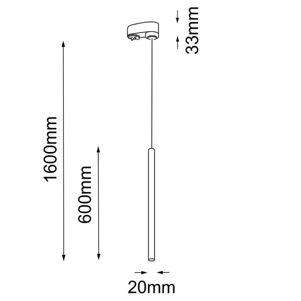 Pojedynczy spot Kosame 6067 Shilo szynoprzewód metalowy czarny złoty