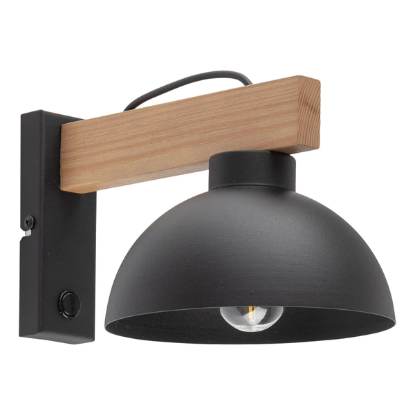 Rustykalny kinkiet z włącznikiem Oslo 4961 TK Lighting drewniany czarny
