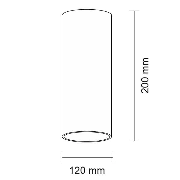 Sufitowa LAMPA downlight ARAO 1178 Shilo natynkowa OPRAWA tuba czarna