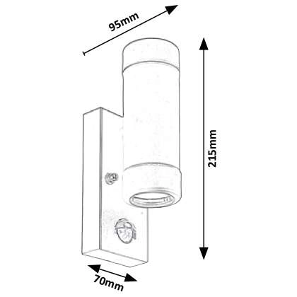 Zewnętrzna LAMPA ścienna MEDINA 8835 Rabalux kinkiet OPRAWA elewacyjna tuba IP44 czarna