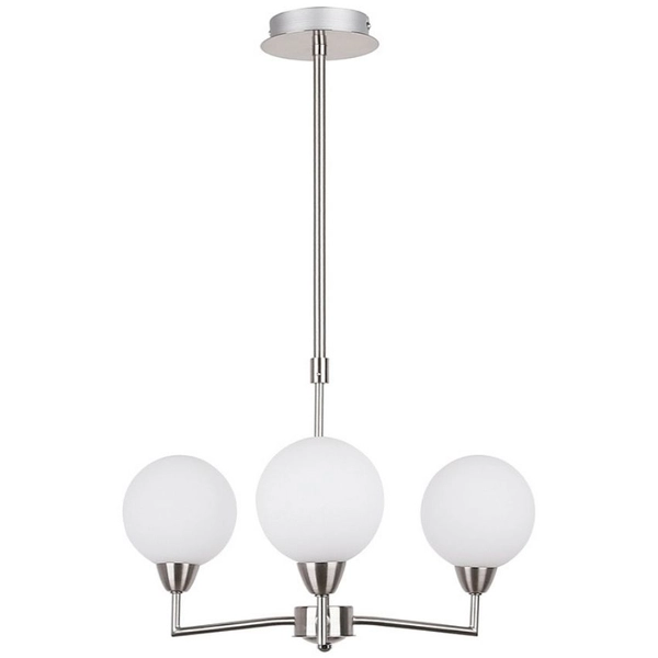 Wisząca lampa art deco Logos 33-05441 Candellux kule srebrna biała