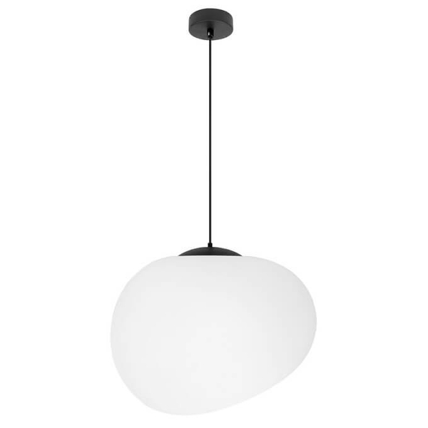 Wisząca lampa nad stół Stones 31-35141 Candellux owalna czarna biała