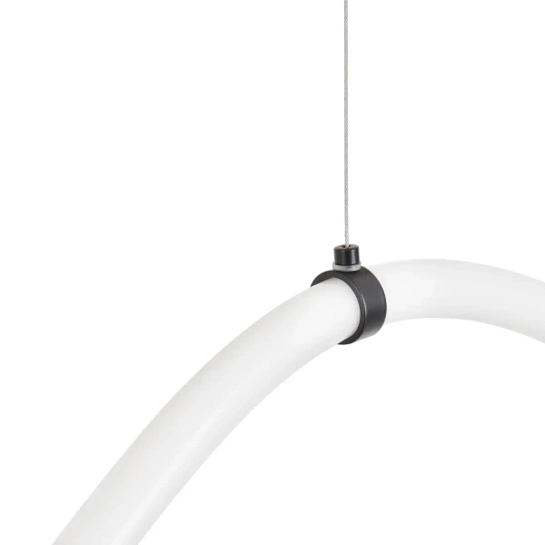 Lampa wisząca nowoczesna SNAKE MD1021-5 biała czarna metal PVC 72W 3000K 5M wąż ledowy