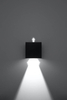 Kinkiet LAMPA przyścienna elewacyjna SL.0545 kwadratowa OPRAWA metalowa LED 6W 3000K kostka cube IP54 czarna
