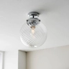 Kulista lampa sufitowa Milston 96488 IP44 szklana chrom przezroczysty