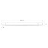 Podłużna lampa sufitowa  EK0852 LED 48W 4000K IP65 biała