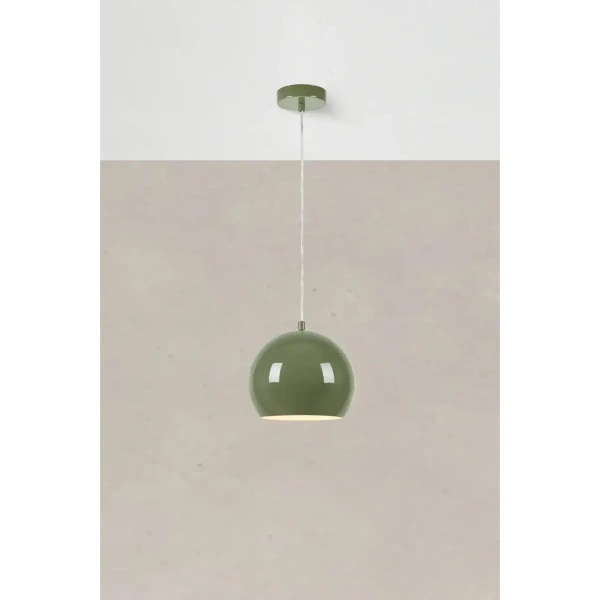 Lakierowana lampa zwisająca Pop 108991 kula do kuchni zielony