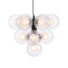 Kulista lampa wisząca do jadalni Vine VIN2322-20 szkło czarny