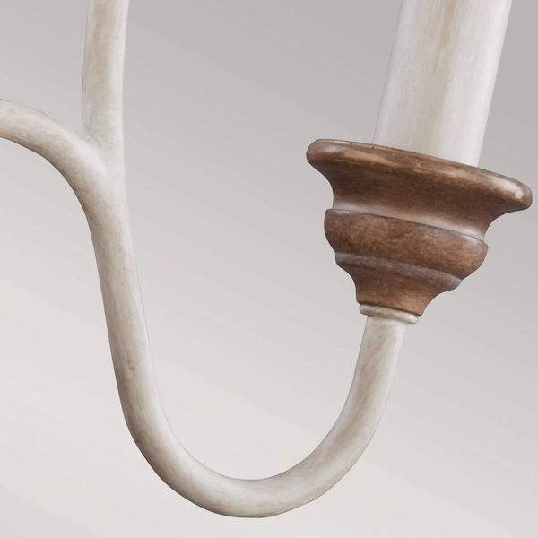 Lampa wisząca na łańcuchu Hartsville FE-HARTSVILLE3 Feiss świecznikowa biała brązowa