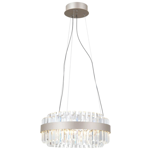 Lampa zwis Horna PND-34386-1-CH-CL LED 36W 3000K szampański przezroczysty