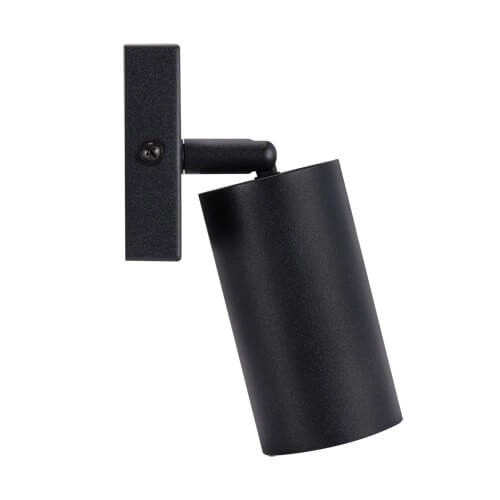 Kinkiet LAMPA ścienna MANAM 03763 Ideus regulowana OPRAWA metalowa tuba reflektorek okrągły czarny