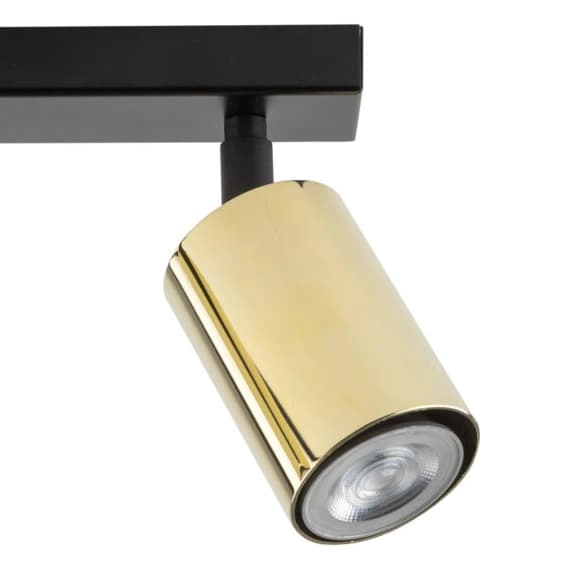 Lampa sufitowa spot tuba Zoom 33507 Sigma spot metalowa czarna złota