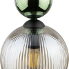 Szklana zwisająca lampa Sophia Green 11145 żebrowana kula zielony