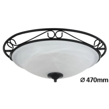 Sufitowa lampa szklana Athen 3723 do salonu czarny biały