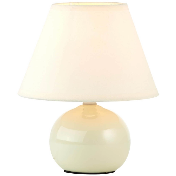 Abażurowa lampka stołowa Primo 61047/28 ceramiczna beżowy